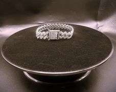 Mens 43.4 Gram 14 Kt White Gold Plated Miami Cuban Link Bracelet