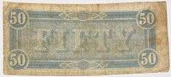 $50 Feb 17 1864 Series CSA Note.