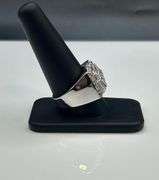 Men's 14 Kt White Gold Plated 5.75 Cttw Lab Simulated Diamond Ring