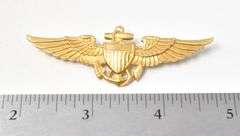 Winged Shield Brooch 14k Plated 9.3grams