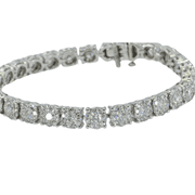 6 Ct Natural White Diamond in 18K (750) White Gold Tennis Bracelet