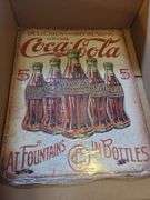 Coca-Cola 5 Bottles Retro Tin Sign