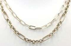Group lot of 2 Vintage 925 sterling silver necklaces