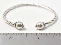 Simple Twist Cuff Bracelet in Sterling Silver 10.2grams
