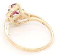 14kt Yellow gold 0.50ctw ruby and diamond accent ring