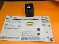 CERTIFIED MEN'S BRAND NEW 18K YELLOW GOLD RING.