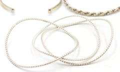 Group lot of 925 sterling silver bangles