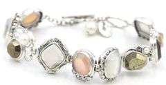 Vintage 925 sterling silver multi color crystal bracelet
