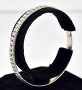 Solid Bangle with Patterning in Sterling Silver 14.7grams