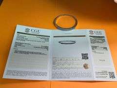 CERTIFIED BRAND NEW 14K WHITE GOLD DIAMOND BANGLE BRACELET