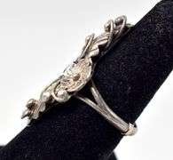 Vintage Floral Ring in Sterling Silver