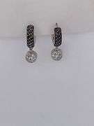 CERTIFIED BRAND NEW 18K WHITE GOLD AND DIAMOND LOOP EARRINGS