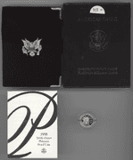 Gem Ultra Cameo Proof 1998-W $10 Platinum Eagle. Box/COA