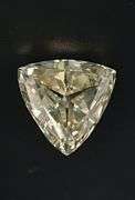 Huge Rare 5 Ct VVs1 Trillion Cut Amber Ice Lab Simulated Diamond Soloitaire
