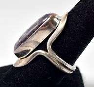 Purple Charoite Gemstone Ring in Sterling Silver