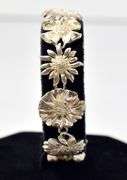 Flower Link Bracelet in Sterling Silver 28grams
