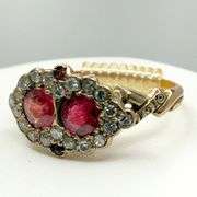 Antique 14kt Yellow Gold Ruby & Diamond Ring