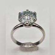 Ladies Sparkling 3.5 Ct VVs1 White E-F Simulated Lab Diamond Ring