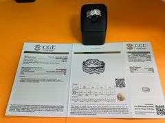 CERTIFIED 14K WHITE GOLD DIAMOND ETERNITY RING