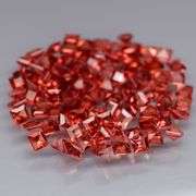 Premium color! 6.65ct princess cut Garnet set!