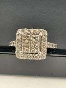 CERTIFIED 14K WHITE GOLD DIAMOND RING