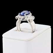 PLATINUM TANZANITE AND DIAMOND RING 5.17 C.T.W.
