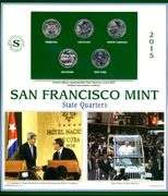 Collection of America the Beautiful Uncirculated State Quarters PCS Volume 1