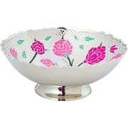 Footed Pedestal Centerpiece Brass Bowl Art
