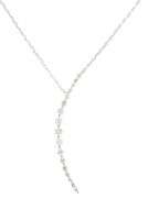 New 0.34ctw Diamond Graduated Curved Line Pendant Necklace in 14K