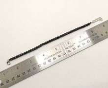 Hand made European gem stone silver braclet. Size 7"