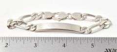 Blank Plate Chain Bracelets in Sterling Silver 23.1grams