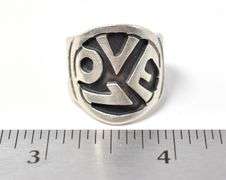 Peace Love Ring in Sterling Silver 12.4grams Size 7