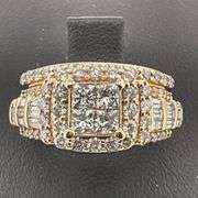 CERTIFIED 14K YELLOW GOLD DIAMOND RING. 2.50 CARATS
