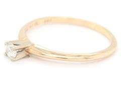 Sweet 14K YG 18 Point Diamond Ring