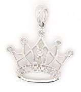 10kt White gold crown pendant