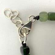 Hand made European gem stone silver braclet. Size 7"