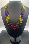 Beautiful 336.5 Ctw Natural Sapphire Ruby Emerald Blue Sapphire Necklace