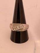 Men’s certified 18k white gold diamond ring