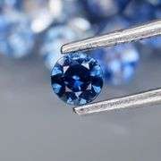 Heated only! 2.49ct ink blue Ceylon Sapphire set!