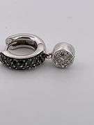 CERTIFIED BRAND NEW 18K WHITE GOLD AND DIAMOND LOOP EARRINGS