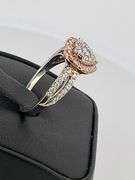 CERTIFIED 14K WHITE AND ROSE GOLD DIAMOND RING