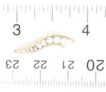 Lot of 2 10kt Yellow gold diamond bar pendants