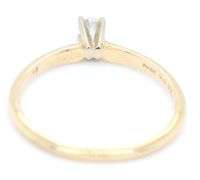 Sweet 14K YG 18 Point Diamond Ring