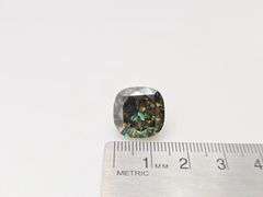 Beautiful Large 8 Ct. Rare Forrest Green Cushion Cut Fire Moissanite