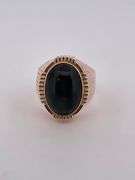 MEN'S 14K YELLOW GOLD ONYX RING