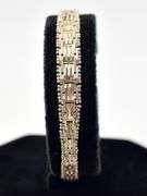 Braided Link Bracelet in Sterling Silver 13grams