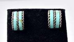 Turquoise Gemstone Earrings in Sterling Silver