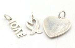 Lot of 3 Tiffany & Co Love pendants