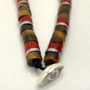 Hand made European gem stone silver braclet. Size 7"