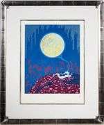 Erte Original Serigraph Signed from  "The Twenties Remembered"  Suite in Rare Silver Leaf Frame